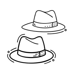 fedora hats icon, fedora hats vector illustration-simple illustration of fedora hats, perfect for fedora hats logos and icons
