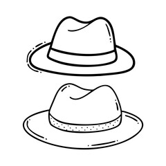 fedora hats icon, fedora hats vector illustration-simple illustration of fedora hats, perfect for fedora hats logos and icons