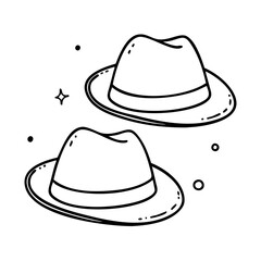 fedora hats icon, fedora hats vector illustration-simple illustration of fedora hats, perfect for fedora hats logos and icons