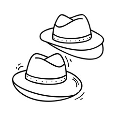 panama hats icon, panama hats vector illustration-simple illustration of panama hats, perfect for panama hats logos and icons
