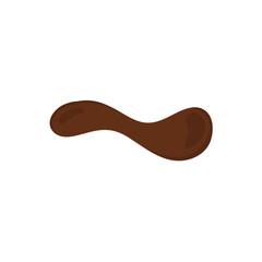 Chocolate sauce syrup drop. Vector illustration 