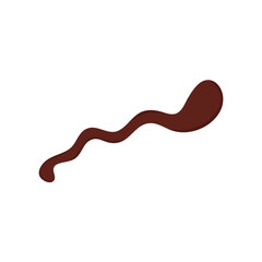 Chocolate sauce syrup drop. Vector illustration 