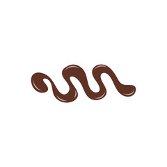 Chocolate sauce syrup drop. Vector illustration 