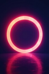 Soft luminous glow surrounds a circular shape, illumination, light