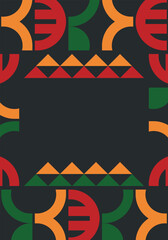 Beautiful geometric background. Figures of different shapes. Tribal form. Flowers. Geometric design. Creative textures. Colorful art. Modern graphic poster. Retro color. Vector illustration