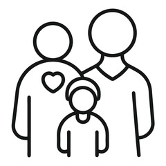 Fototapeta premium line art of a close family pose with warmth