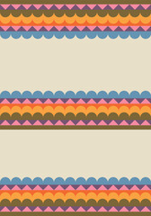 Beautiful geometric background. Figures of different shapes. Tribal form. Flowers. Geometric design. Creative textures. Colorful art. Modern graphic poster. Retro color. Vector illustration