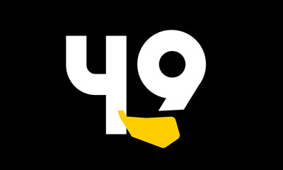 excavation number yellow logo simple modern unique
