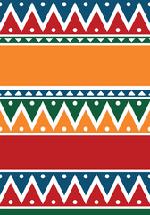 Beautiful geometric background. Figures of different shapes. Tribal form. Flowers. Geometric design. Creative textures. Colorful art. Modern graphic poster. Retro color. Vector illustration