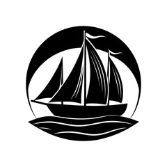 Sailboat Silhouette vector illustration