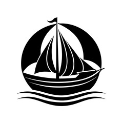 Sailboat Silhouette vector illustration