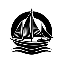 Sailboat Silhouette vector illustration
