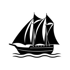 Sailboat Silhouette vector illustration