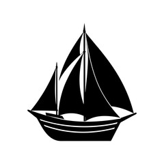 Sailboat Silhouette vector illustration