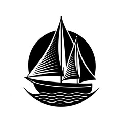 Sailboat Silhouette vector illustration