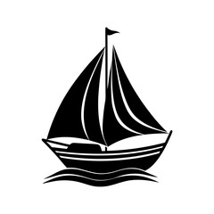 Sailboat Silhouette vector illustration