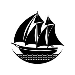 Sailboat Silhouette vector illustration
