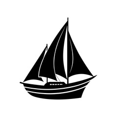 Sailboat Silhouette vector illustration