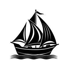Sailboat Silhouette vector illustration
