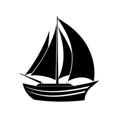 Sailboat Silhouette vector illustration
