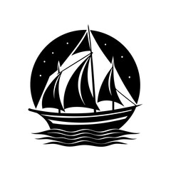 Sailboat Silhouette vector illustration