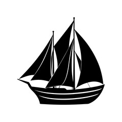 Sailboat Silhouette vector illustration