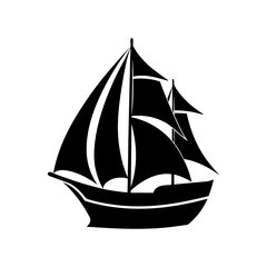 Sailboat Silhouette vector illustration