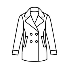 double breasted coat icon, double breasted coat vector illustration-simple illustration of double breasted coat, perfect for double breasted coat logos and icons