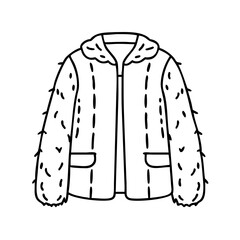 faux fur coat icon, faux fur coat vector illustration-simple illustration of faux fur coat, perfect for faux fur coat logos and icons