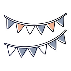 Decorative garland flags for events