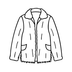faux fur coat icon, faux fur coat vector illustration-simple illustration of faux fur coat, perfect for faux fur coat logos and icons