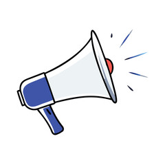 Megaphone with sound waves icon