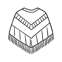 poncho icon, poncho vector illustration-simple illustration of poncho, perfect for poncho logos and icons