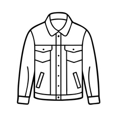 denim jacket icon, denim jacket vector illustration-simple illustration of denim jacket, perfect for denim jacket logos and icons