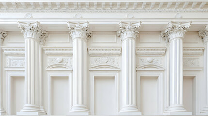 Fototapeta premium Classic White Architectural Facade