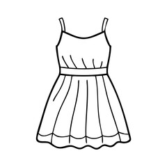 sundress icon, sundress vector illustration-simple illustration of sundress, perfect for sundress logos and icons