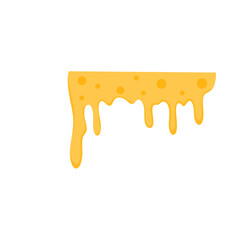 Melting cheese liquid drops. Vector illustration 