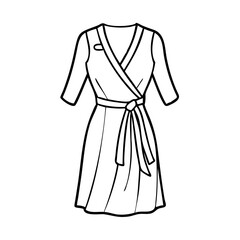 Obraz premium wrap dress icon, wrap dress vector illustration-simple illustration of wrap dress, perfect for wrap dress logos and icons