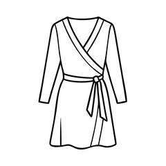 Obraz premium wrap dress icon, wrap dress vector illustration-simple illustration of wrap dress, perfect for wrap dress logos and icons