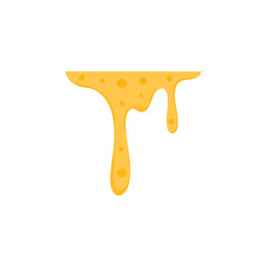 Melting cheese liquid drops. Vector illustration 