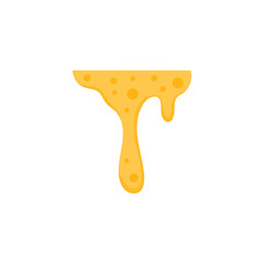 Melting cheese liquid drops. Vector illustration 