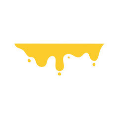 Melting cheese liquid drops. Vector illustration 