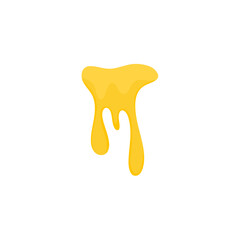 Melting cheese liquid drops. Vector illustration 