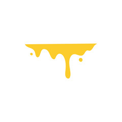 Melting cheese liquid drops. Vector illustration 
