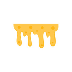 Melting cheese liquid drops. Vector illustration 