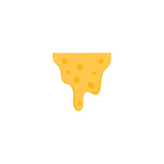Melting cheese liquid drops. Vector illustration 