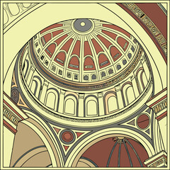 Arabesque Dome Interior illustrations