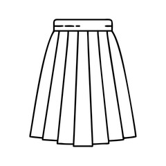 midi skirt icon, midi skirt vector illustration-simple illustration of midi skirt, perfect for midi skirt logos and icons