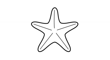 Fototapeta premium Simple starfish illustration