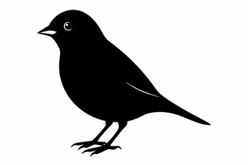 Obraz premium linnet sihouette black vector